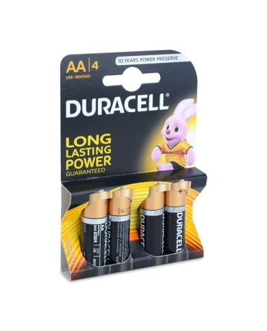 AA Duracell alkaline batteries - 4 pack