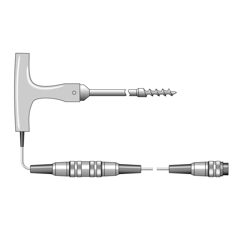 T-shaped corkscrew probe