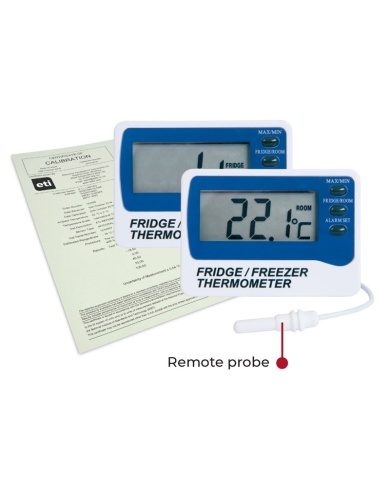 Digital Fridge or Freezer Thermometer with UKAS Calibration Certificate