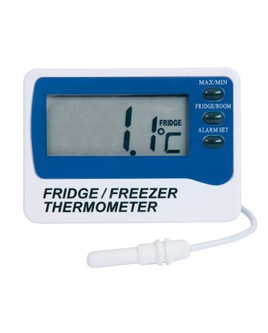 BiuZi Refrigerater Therometer 1Set ABS Digital Refrigerater Therometer Audible Alarm Refrigerator Wireless Thermometer 
