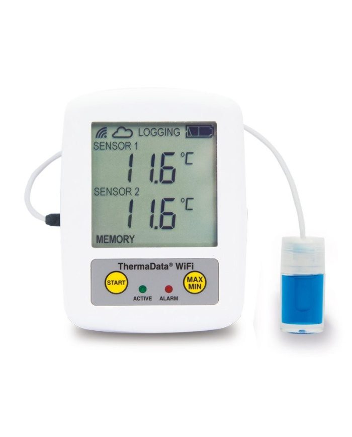 WiFi Logger ThermaData Pharm TD1F - two channel thermistor logger